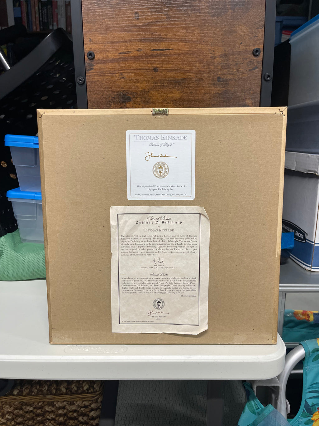 Set of 2 Thomas Kinkade Framed Prints with Certificates.